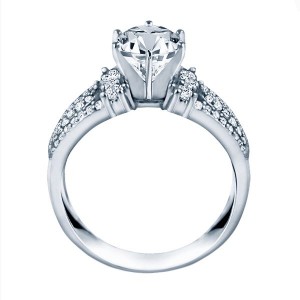 Rm1386-14k White Gold Infinity Semi Mount Engagement Ring