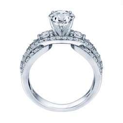 Rm1431-14k White Gold Infinity Semi Mount Engagement Ring