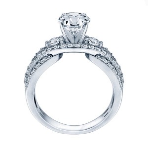 Rm1431-14k White Gold Infinity Semi Mount Engagement Ring