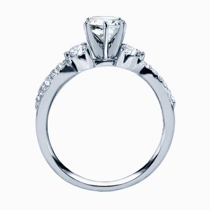 Rm1443-14k White Gold Infinity Semi Mount Engagement Ring