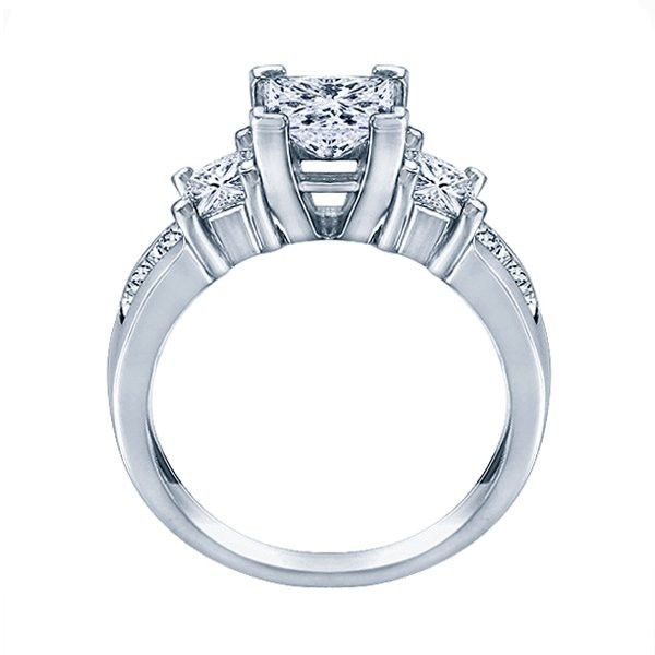 Rm500-14k White Gold Semi Mount Engagement Ring From Nostalgic Collection