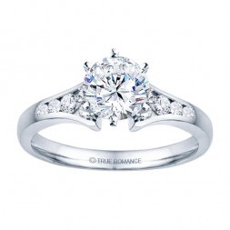Rm946-14k White Gold Classic Semi Mount Engagement Ring