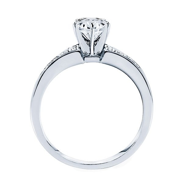 Rm946-14k White Gold Classic Semi Mount Engagement Ring