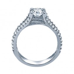 Rm999v-14k White Gold Classic Semi Mount Engagement Ring