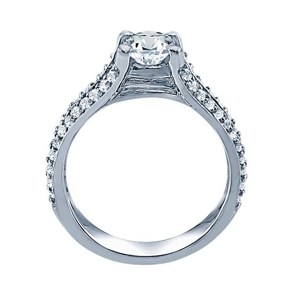 Rm999v-14k White Gold Classic Semi Mount Engagement Ring