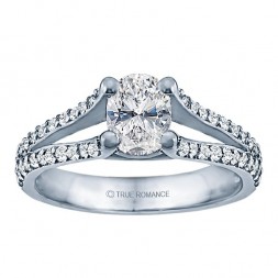 Rm999v-14k White Gold Classic Semi Mount Engagement Ring