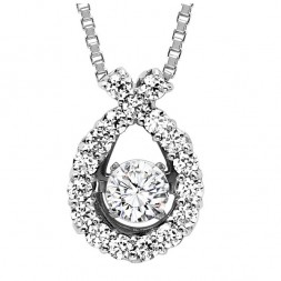 Rhythm of Love Diamond Pendent featuring 1/2 ctw diamonds in 14K Gold