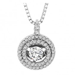 Rhythm of Love Diamond Pendent featuring 3/8 ctw diamonds in 14K Gold