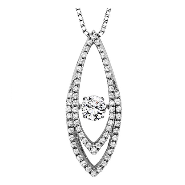 Rhythm of Love Diamond Pendent featuring 5/8 ctw diamonds in 14K Gold