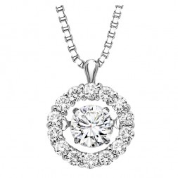 Rhythm of Love Diamond Pendent featuring 1/2 ctw diamonds in 14K Gold
