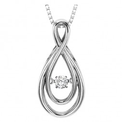 Rhythm of Love Diamond Pendent featuring 1/10 ctw diamonds in 14K Gold