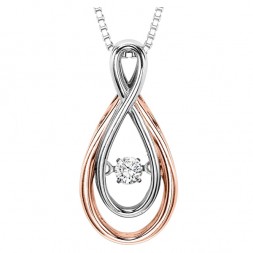 Rhythm of Love Diamond Pendent featuring 1/10 ctw diamonds in 14K Gold