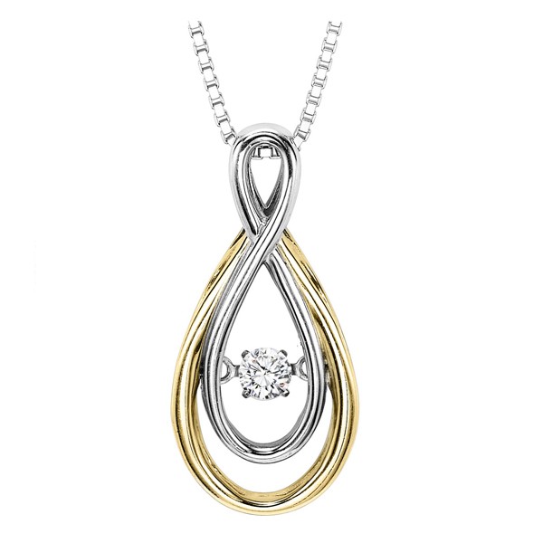 Rhythm of Love Diamond Pendent featuring 1/10 ctw diamonds in 14K Gold