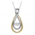 Rhythm of Love Diamond Pendent featuring 1/10 ctw diamonds in 14K Gold