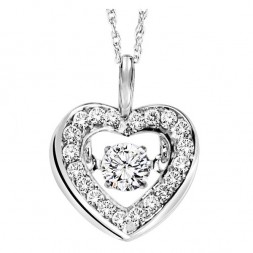Rhythm of Love Diamond Pendent featuring 1/3 ctw diamonds in 14K Gold