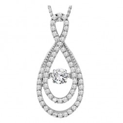 Rhythm of Love Diamond Pendent featuring 5/8 ctw diamonds in 14K Gold