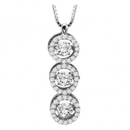 Rhythm of Love Diamond Pendent featuring 1.00 ctw diamonds in 14K Gold