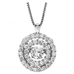 Rhythm of Love Diamond Pendent featuring 3/8 ctw diamonds in 14K Gold