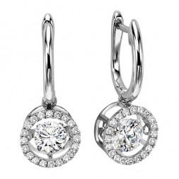 Rhythm of Love Diamond Earrings featuring 3/4 ctw diamonds in 14K Gold
