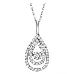 Rhythm of Love Diamond Pendent featuring 3/8 ctw diamonds in 14K Gold
