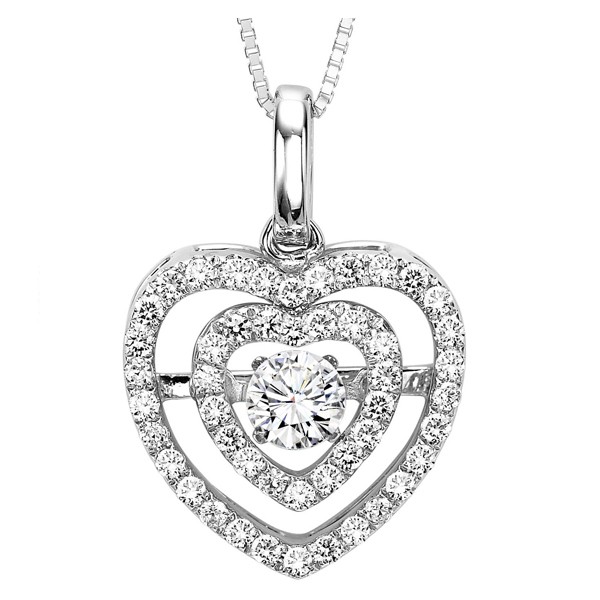 Rhythm of Love Diamond Pendent featuring 3/8 ctw diamonds in 14K Gold