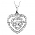 Rhythm of Love Diamond Pendent featuring 3/8 ctw diamonds in 14K Gold