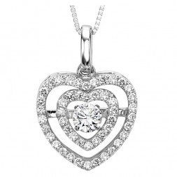 Rhythm of Love Diamond Pendent featuring 3/8 ctw diamonds in 14K Gold