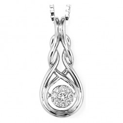 Rhythm of Love Diamond Pendent in Sterling Silver