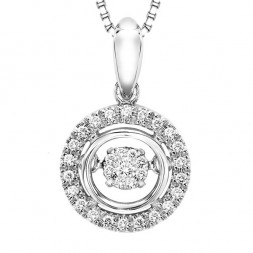 Rhythm of Love Diamond Pendent in Sterling Silver
