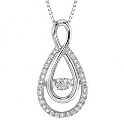 Rhythm of Love Diamond Pendent in Sterling Silver