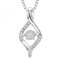 Rhythm of Love Diamond Pendent in Sterling Silver
