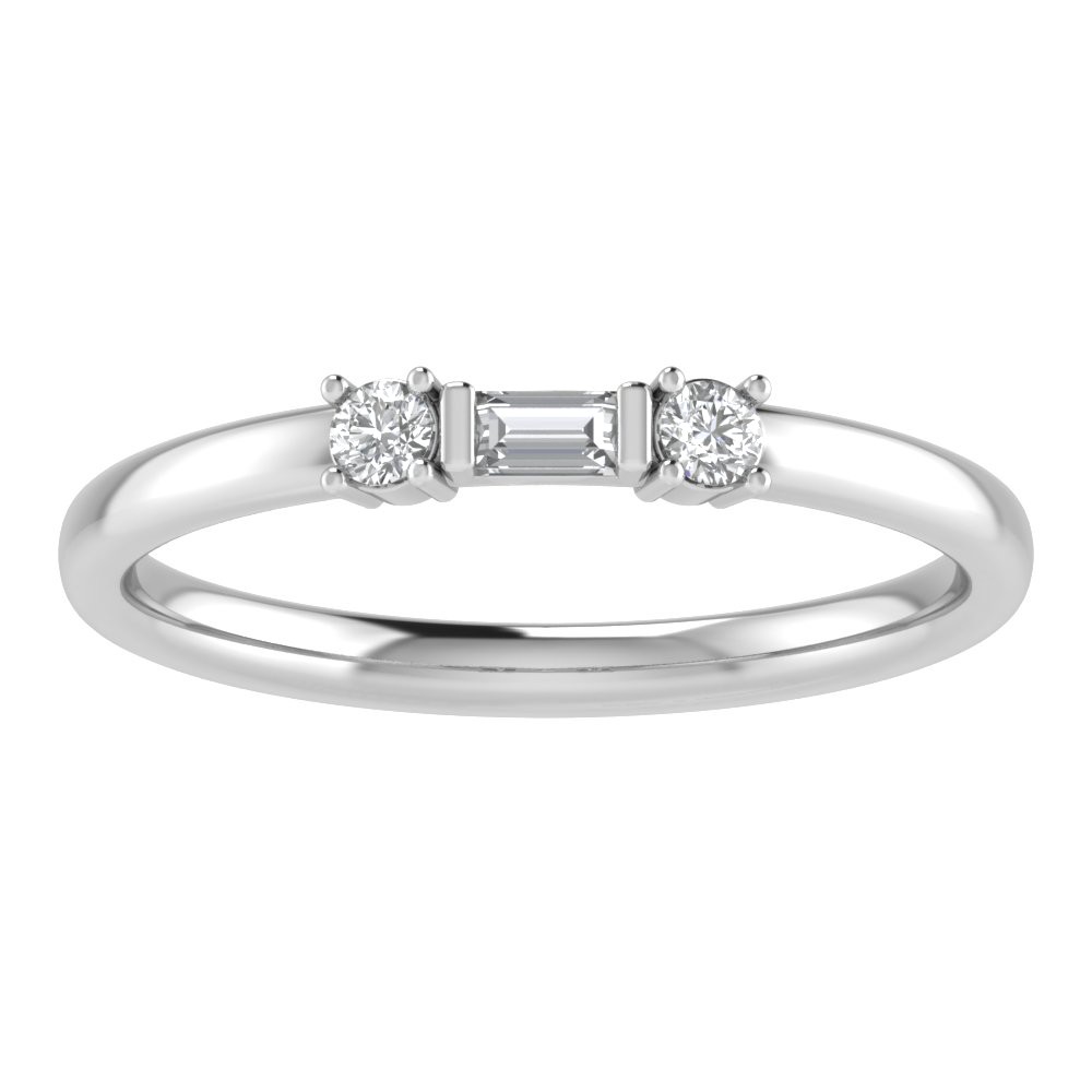 Modern Round And Baguette Tiara Band