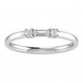 Modern Round And Baguette Tiara Band