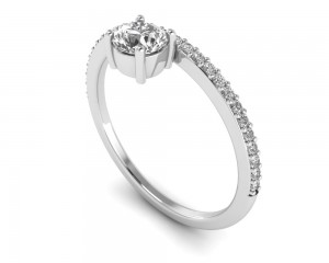 Side Stone Classic Tiara Band