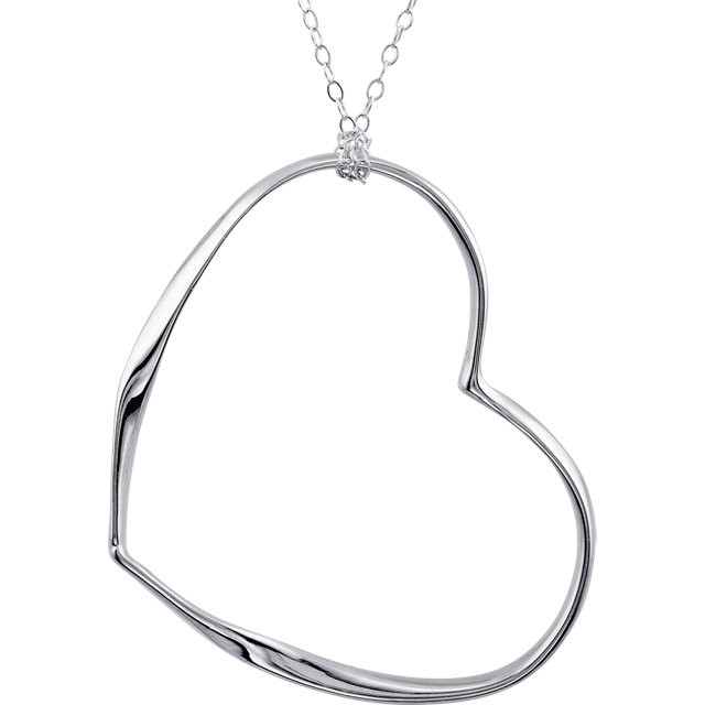 Wave-Style Heart Necklace