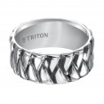 9Mm Sterling Silver Pattern Band