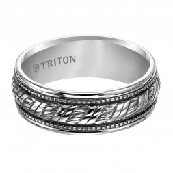 7Mm Sterling Silver Woven Band