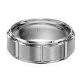 Tungsten Carbide Wedding Band With Rolled Edges