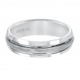 Domed Crystalline Finished Round Edges Comfort Fit Wedding Band