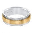 Concave Soft Sand And Satin Finished Bevel Edges Comfort Fit Wedding Band