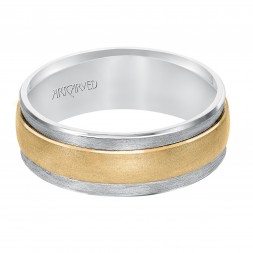 Concave Soft Sand And Satin Finished Bevel Edges Comfort Fit Wedding Band