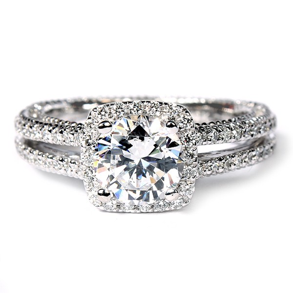 Verragio Venetian Collection 18K White Gold Diamond Semi-Mount Engagement Ring (AFN5007CU4GL)