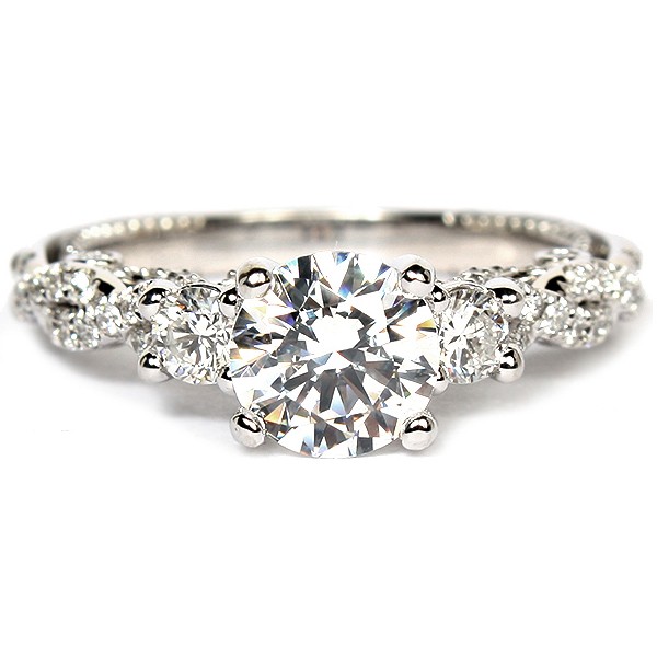 18K White Gold And Diamond Semi-Mount Engagement Ring (INS7074R-GOLD)