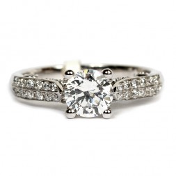 18K White Gold Diamond Semi-Mount Engagement Ring by Verragio (INS-7031)