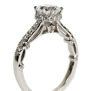 18K White Gold Diamond Semi-Mount Engagement Ring by Verragio (PAR-3075)