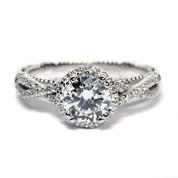Verragio Parisian Collection 14K White Gold Diamond Semi-Mount Engagement Ring (E106R0GOLD)