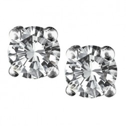 14K White Gold Diamond Stud Earrings With 0.5 Ct. Total Weight