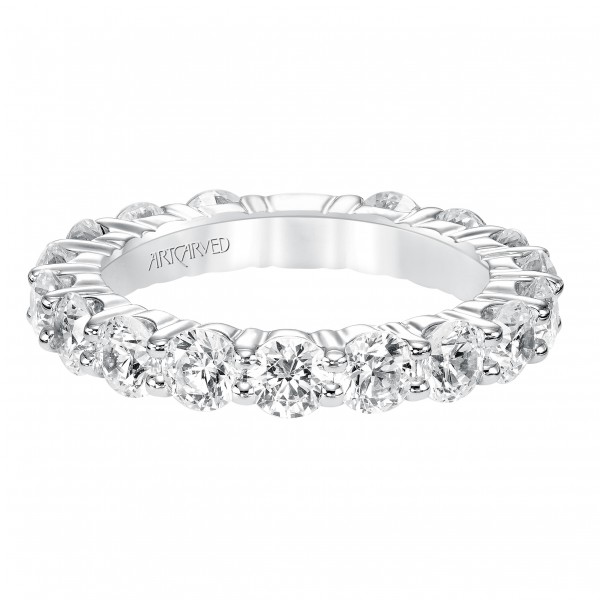 Eternity Anniversary Ring With Shared Prong Set Round Diamonds