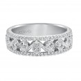 Anniversary Ring With Round Diamond Enhanced Design