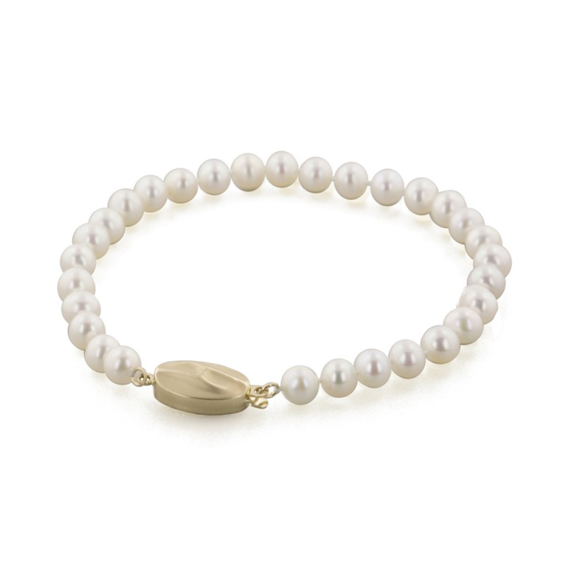 14K 5+MM White Freshwater Cultured Pearl 7